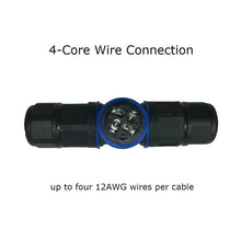 Load image into Gallery viewer, SPC-CN4 - 4-Way Outdoor Waterproof 4-Core Wire Connector