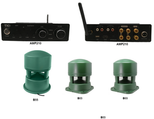 TIC AMP210 Wifi (2nd gen) 2.1 channel amplifier + B55 subwoofer + 2x Omni speakers B03  bundle