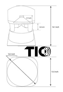 TIC B16 - Omnidirectional outdoor speaker 6.5" 150W 70V