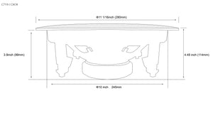TIC C7V8 - Haut-parleurs de Plafond extérieurs 70v 8Ω 8" (paire)