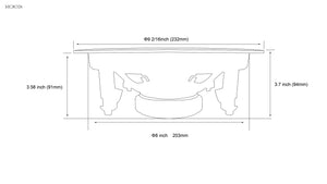 TIC MC7V26 - Haut-parleurs de Plafond extérieurs Grille magnétique 70v 8Ω 6.5" (paire)
