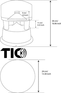 TIC B03-B - Altoparlante omnidirezionale premium 8"  200W - nero