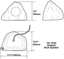 Cargar imagen en el visor de la galería, TFS6 - 8&quot; Professional Outdoor Weather-Resistant Coaxial Rock Speaker