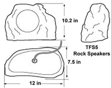 Cargar imagen en el visor de la galería, TFS5 -  6.5&quot; Outdoor Weather-Resistant Rock Speakers (Pair)