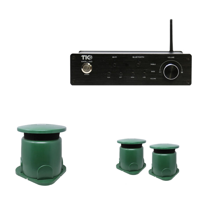 Amplifier, Outdoor Subwoofer & Outdoor Speaker bundle - TIC AMP150 + GS50 & GS5 (pair)