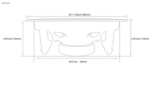 TIC MC8028 - Inbouw luidsprekers - 8" 250W Magnetische grill (paar)