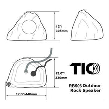 Charger l&#39;image dans la galerie, TIC RB506 - Haut-parleur Rock à montage en surface Bluetooth5 8&quot; 2x50W