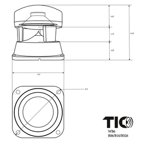 TIC WB6 Buitenluidspreker - Wifi & Bluetooth 5.0 omnidirectioneel 6,5" 2x50W